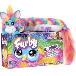 FURBY DJ Interactive Toy, Super Snuggly Rainbow Electronic Plush with Music,